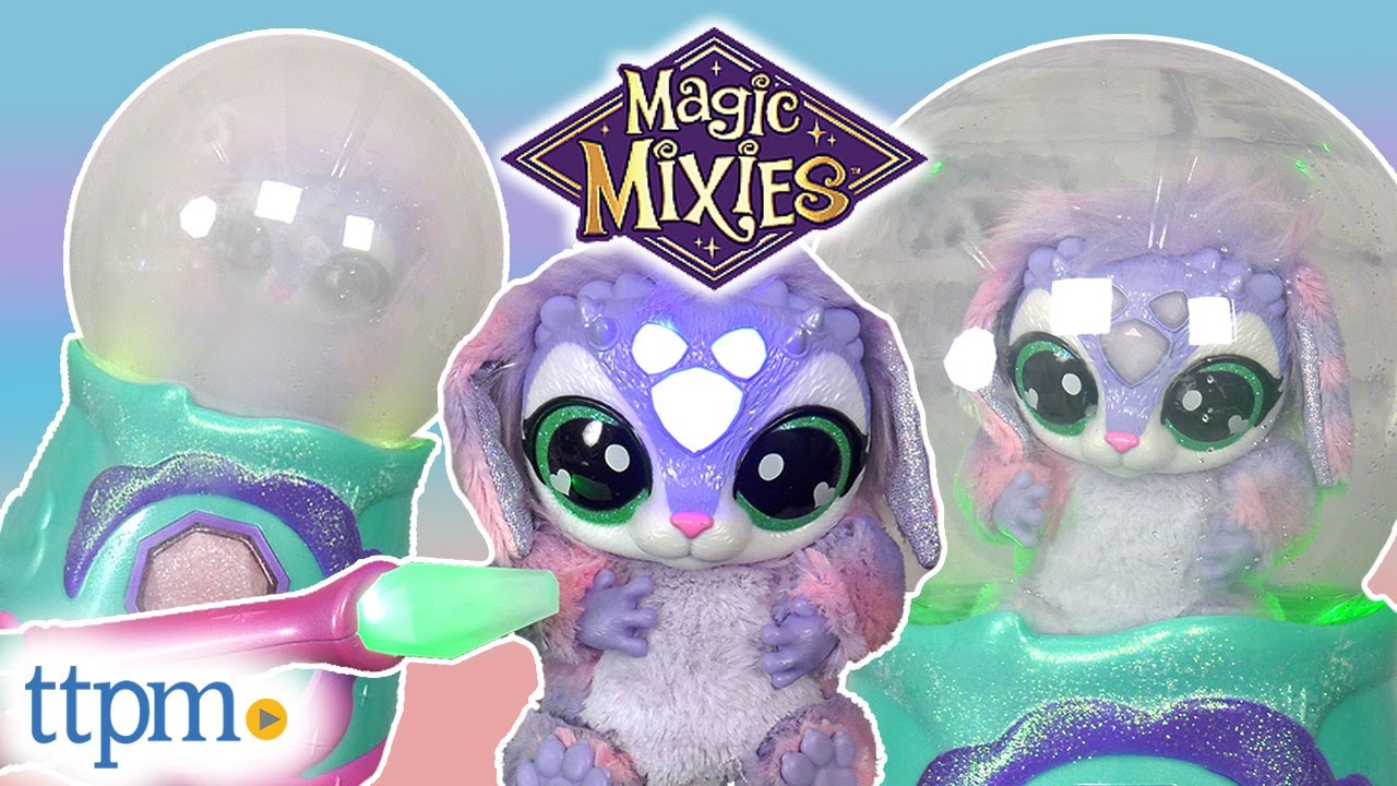  Magic Mixies Magical Misting Crystal Ball with Interactive 8  inch Pink Plush Toy and 80+ Sounds and Reactions : Toys & Games