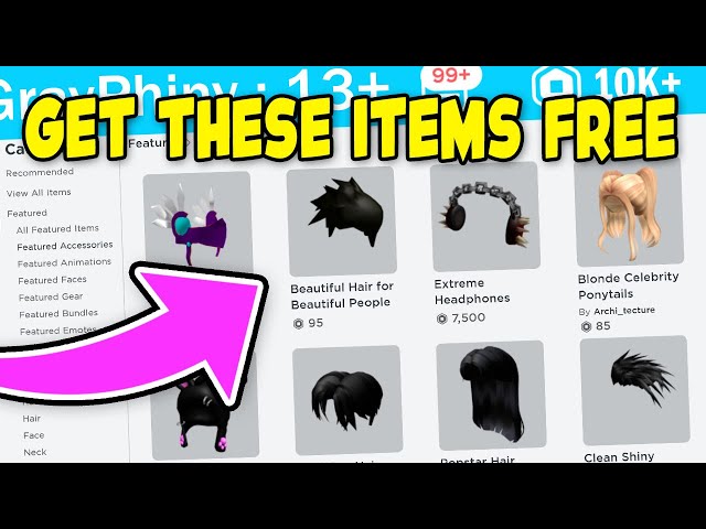 Free Catalog İtems! - Roblox