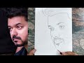 How to draw vijay thalapathy drawing