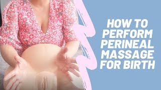 How to do perineal massage to reduce the risk of tearing or episiotomy | Midwife Marley