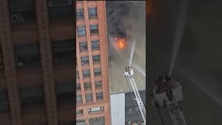 Firefighters respond to 4-alarm fire in downtown Buffalo. #shorts #shortsvideo