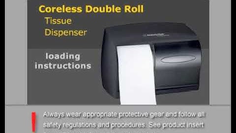 Coreless Double Roll Tissue Dispenser - Loading