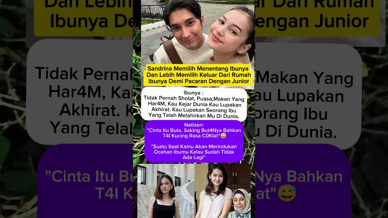 Demi Pacar, Sandrina Rela Keluar dan Durh4ka dengan kedua orang tua nya #artis #sandrina #junior