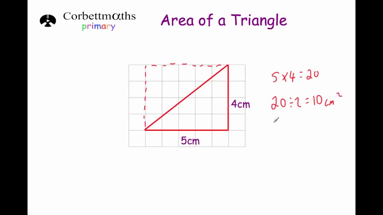 Area of a Triangle Video – Corbettmaths