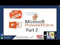 Microsoft PowerPoint Part 2 Easy Tutorial Animation SmartArt Shapes Step by Step Cara How