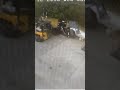 workplace accident caught on tape, forklift causes dangerous gas leak
