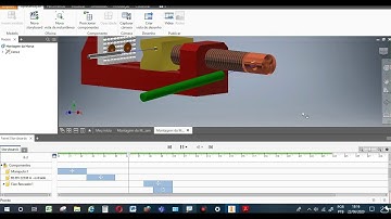Aula 48 - Vista Explodida (Apresentação) e Animação da Morsa no Inventor.