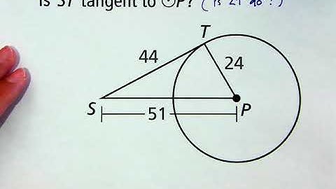 Determining if a line is tangent to a circle