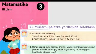 3 sinf matematika 3 qism 83 dars | Maxmud ustoz