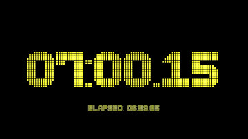 14 minutes and 0 seconds countdown timer with 2 fractional digits accuracy