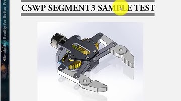 Solidworks tutorial | CSWP segment 3 Sample Test | Robot Gripper | BW Engineering