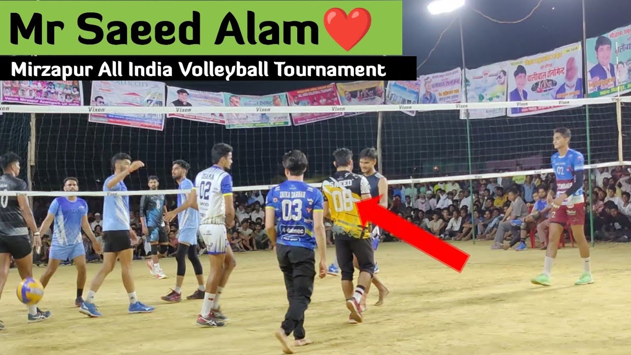 Saeed Alam❤️S.1 👉Azamgarh Sports🔰(Zaika Darbar)Raj newas | Mirzapur All India Volleyball Tournament