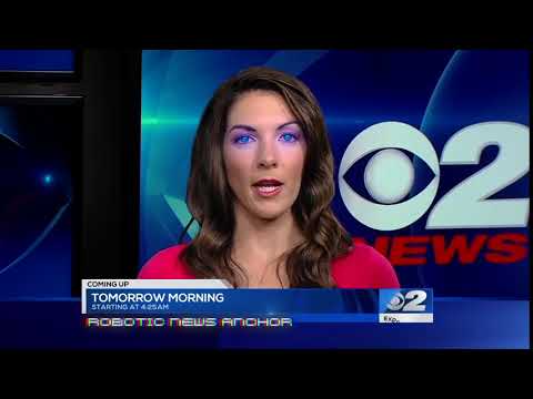 Robotic News Anchor - Holly Menino (Edited with Sound and VFX)