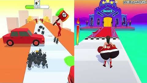  Games || Tiny Run🆚Twerk Race 3D Walkthrough Android IOS Max Gameplay BT1