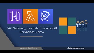 API Gateway, Lambda, DynamoDB serverless demo