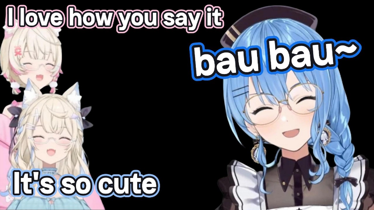 Fuwamoco totally loves Suisei's pronunciation of bau bau
