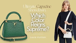 Louis Vuitton® Capucines Mini Snow. Size in 2023  Louis vuitton capucines, Louis  vuitton, Mini outfit