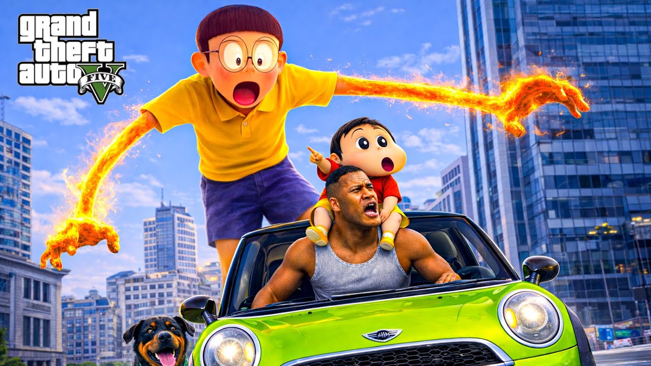 💥 Nobita fire man ban gaya hai aur monster bhi 🚀 #gta5 