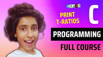 Print All Trigonometric Ratios, C Programming for Beginners, C Language, C Programs for Practice
