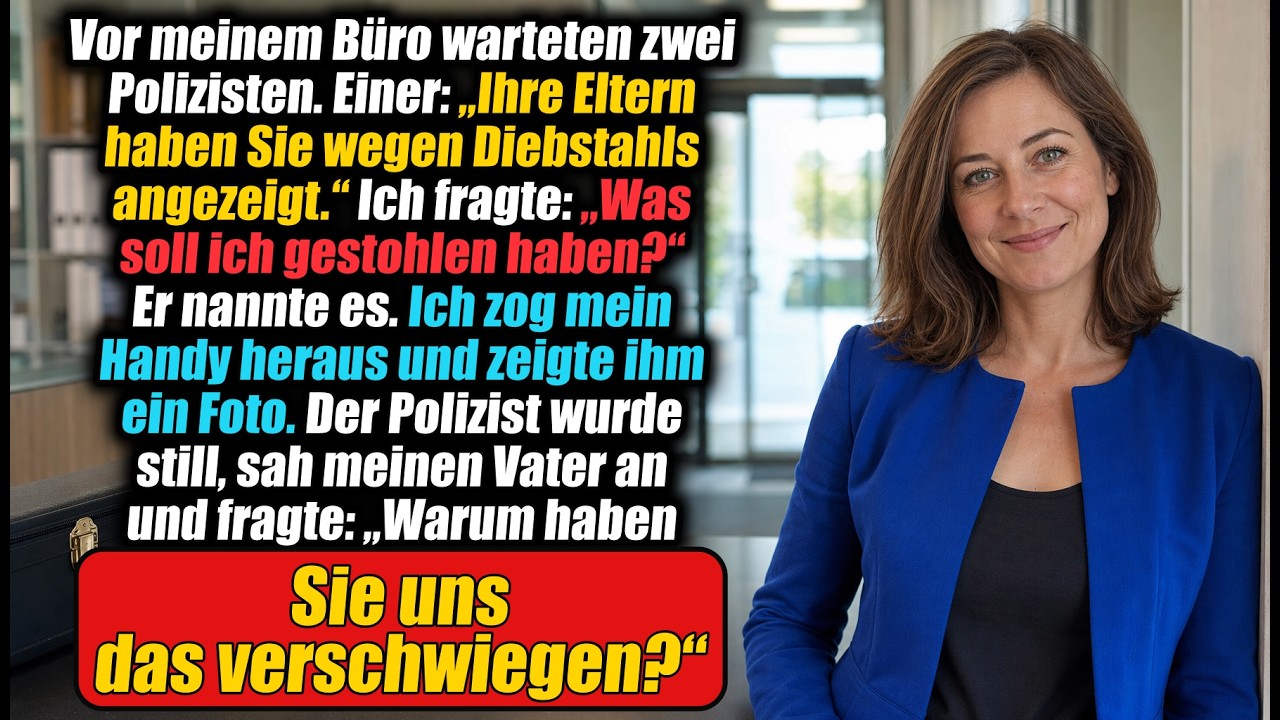 Zwei Polizisten warteten vor meinem Büro—meine Eltern hatten mich wegen Diebstahls angezeigt…
