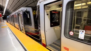 [Rare Catch] SF Muni Metro 2-Car Breda LRV3 1526 & LRV2 1473 SB T-3rd Central Subway to 4th & King