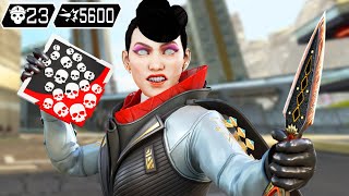 SOLO WRAITH 23 KILLS & 5600 DAMAGE ABSOLUTELY INSANE (Apex Legends Gameplay)