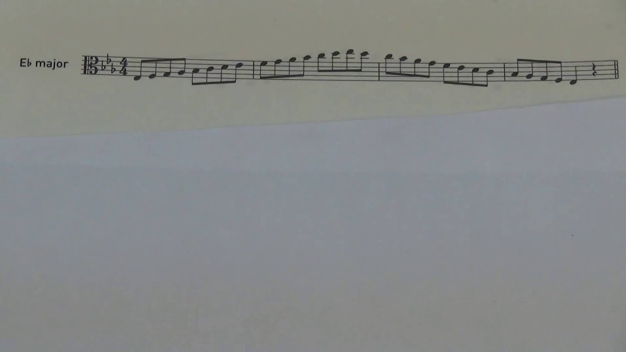ABRSM Viola Grade 2 scales and arpeggios - Eb major scale - YouTube