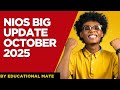 NIOS|NEW UPDATE|OCT2025|EXAM