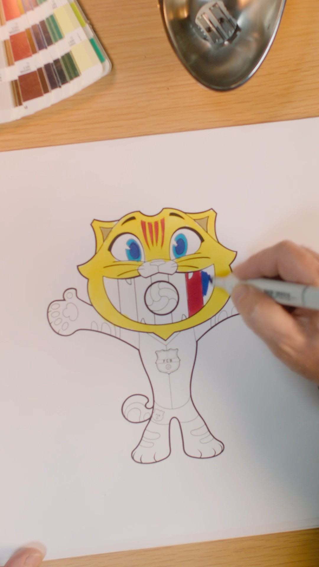 FC Barcelona ? Grangel Studios. The making of Cat, the new Barça mascot ? #fcbarcelona #shorts