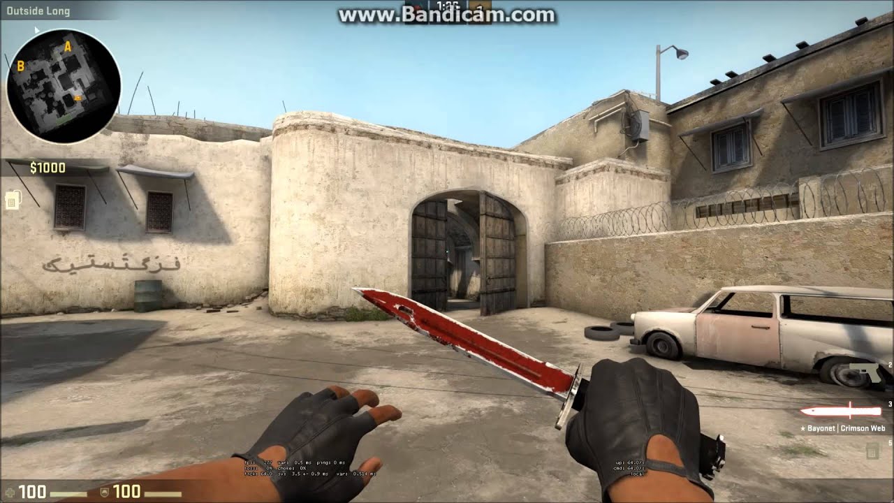 CS:GO Item Showcase: Bayonet Crimson Web - Field-Tested - YouTube