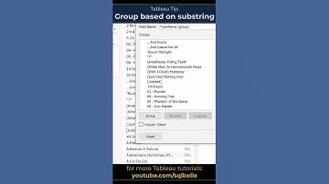 #Tableau Tip - Create Group based on #Substring #tableautips  #tableaututorial #tableaudesktop