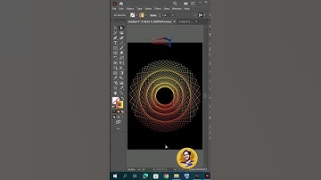 How to create a spirograph design in Adobe illustrator #shorts