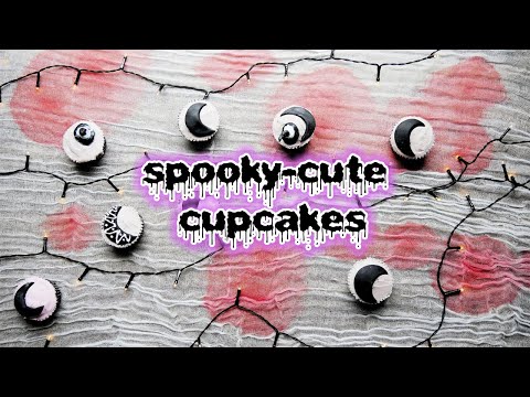 Pastel Goth Chocolate Chip Halloween Cupcakes | Luna Light ☽