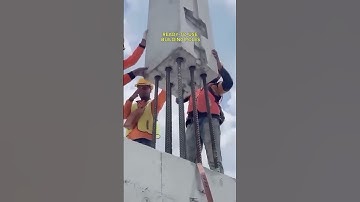 The Process Of Installing Ready-To-Use Building Poles #construction #building #poles #popular #short