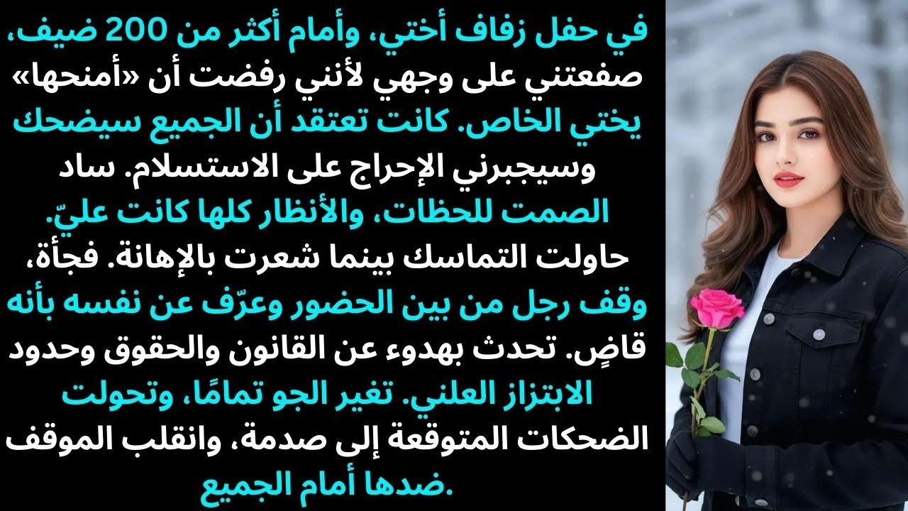 أختي صفعتني على وجهي في حفل زفافها أمام 200 ضيف