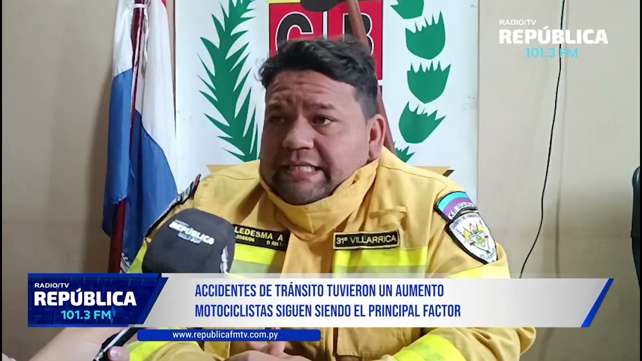 BOMBEROS ALERTAN POR AUMENTO DE ACCIDENTES DE TRÁNSITO EN VILLARRICA