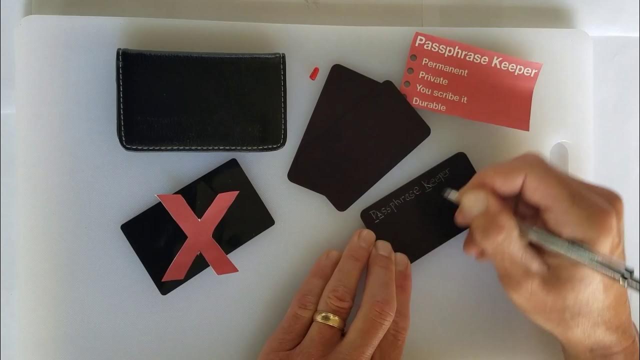 Cryptocurrency Hardware Wallet Passphrase Password Keeper Metal Card