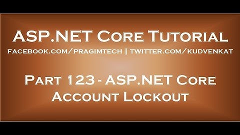 ASP NET Core-accountvergrendeling