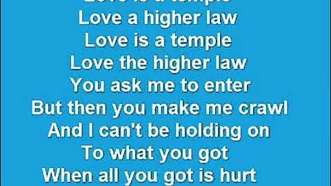 U2 - One with lyrics