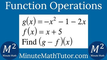 g(x)=-x^2-1-2x; f(x)=x+5, Find (g-f)(x)