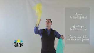 Apprendre à jongler avec Monsieur cirque et cie - 2 foulards : les colonnes