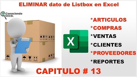 ELIMINAR datos de ListBox en Excel | Cómo CREAR CONTROL de INVENTARIOS en EXCEL desde CERO - CAP 13