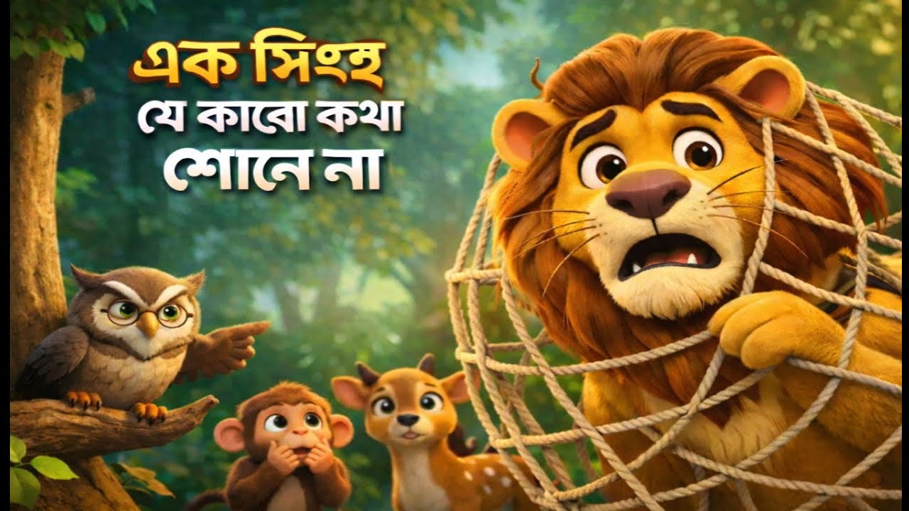 The Lion Who Didn’t Want to Listen 🦁 | Moral Story for Kids | Bangla