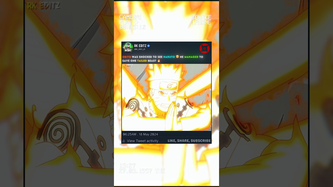 NARUTO SAVED ONE TAILED BEAST 🔥🥶