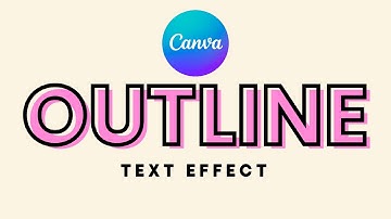 Outline Drop Shadow Text Effect in Canva