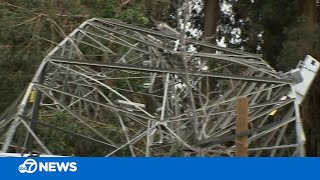 Repairs continue on collapsed transmission tower in California following major storm