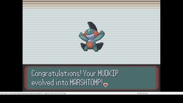 Pokemon Sapphire - 004 - Rustboro Gym, Mudkip Evolution and Getting Cut