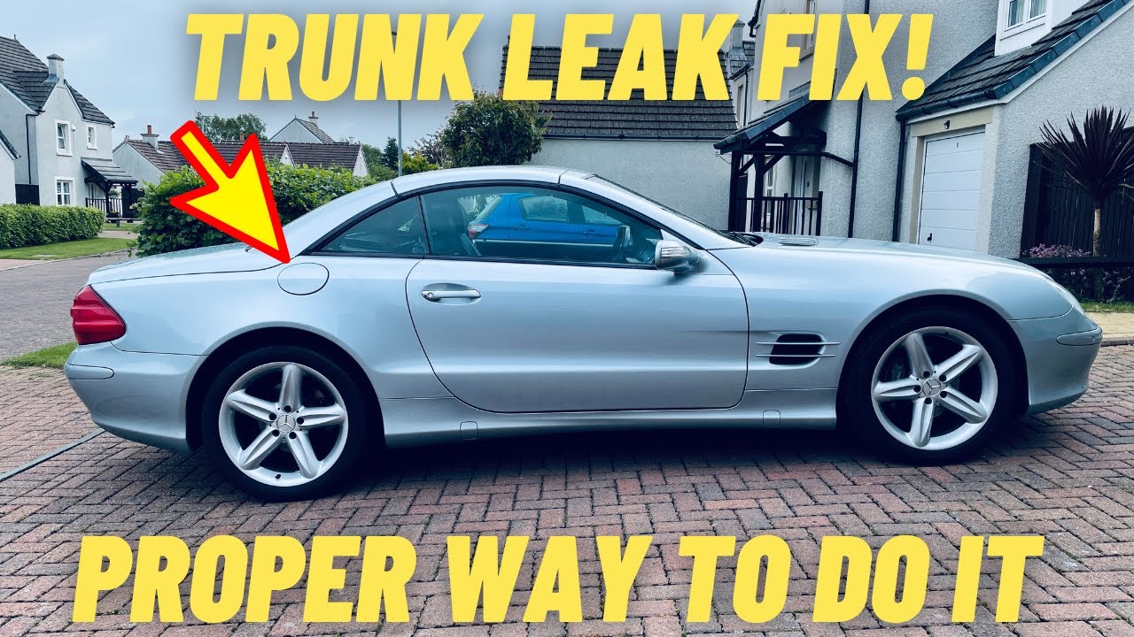 How to fix a Mercedes SL R230 PART 2 water leak in trunk! SL350 SL500