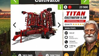 Fs 18 New Titan Cultivator Use Gameplay | Farming Simulator 18 Android : Timelapse #fs18