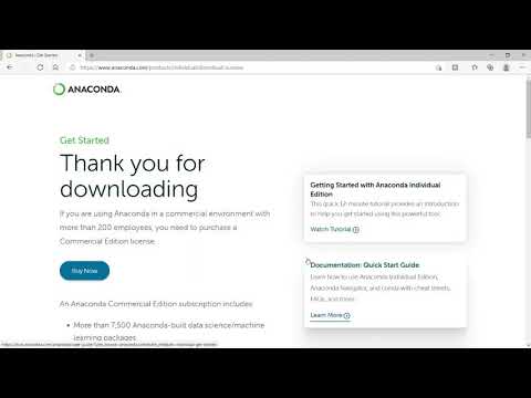 Installation of anaconda in windows